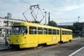 Sarajevo Tram, Tatra K2 series, waiting for departure in the suburb of Sarajevo, near the train station