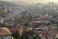 Sarajevo, Bosnia. View of the city at sunset Royalty Free Stock Photo