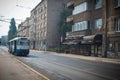 Sarajevo cityscape with tram