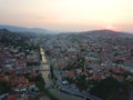 Sarajevo by Drone Royalty Free Stock Photo