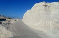 Sarakiniko : moon like picturesque white cliffs in Milos island, Cyclades, Greece