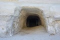 Sarakiniko tunnels, Melos, Greece Royalty Free Stock Photo