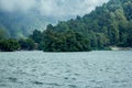 Sarangan Lake Natural panoramic. Magetan, East Java - Indonesia Royalty Free Stock Photo