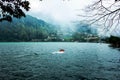 Sarangan Lake Natural panoramic. Magetan, East Java - Indonesia Royalty Free Stock Photo