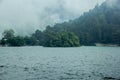 Sarangan Lake Natural panoramic. Magetan, East Java - Indonesia Royalty Free Stock Photo