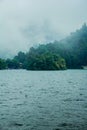 Sarangan Lake Natural panoramic. Magetan, East Java - Indonesia Royalty Free Stock Photo