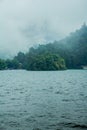 Sarangan Lake Natural panoramic. Magetan, East Java - Indonesia Royalty Free Stock Photo