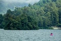 Sarangan Lake Natural panoramic. Magetan, East Java - Indonesia Royalty Free Stock Photo