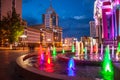 Saransk night illumination of the city center Royalty Free Stock Photo