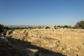 Saranta Kolones castle ruins and Paphos city on background