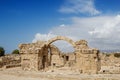 Saranta Kolones at Paphos Archaeological Park Royalty Free Stock Photo