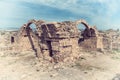 Saranta Kolones, ruined medieval fortress in Paphos Archaeological Park, Cyprus Royalty Free Stock Photo