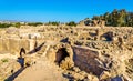 Saranta Kolones, a ruined medieval fortress in Paphos Royalty Free Stock Photo