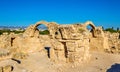 Saranta Kolones, a ruined medieval fortress in Paphos Royalty Free Stock Photo