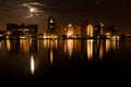 Sarasota city at moonlight