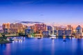 Sarasota, Florida, USA skyline on the Bay Royalty Free Stock Photo