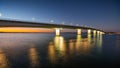 Sarasota`s Circus bridge leads to Longboat Key at Sunrise Royalty Free Stock Photo