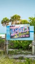 SARASOTA, USA - SEPTEMBER 04: Siesta Beach entry sign on September 03, 2014 In Sarasota, USA.