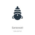 Saraswati icon vector. Trendy flat saraswati icon from india collection isolated on white background. Vector illustration can be Royalty Free Stock Photo