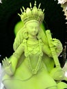 SARASWATI MAA coloured in green colour Royalty Free Stock Photo