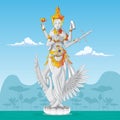 Saraswati statue - the Hindu goddess of knowledge