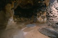 Saratli, Turkey - August 27, 2020: The interior of an ancient underground city on the territory of Cappadocia. Rooms deep