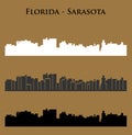 Saratosa, Florida city silhouette