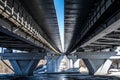 Saratov bridge, a beautiful structure made of metal