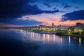 Saratov city skyline on Volga river, Russia