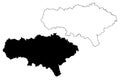 Saratov Oblast map vector