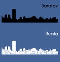 Saratov, Russia, city silhouette