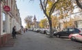 Radishchev street in Saratov on an autumn day