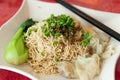 Sarawak Chinese noodle kampua Royalty Free Stock Photo