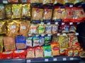 Sarawak,Malaysia -July 13, 2019 : in aeon mall supermarket product of snack various kind food Malaysia view on February 20 2019 in
