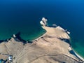 Sarayskiy beach. Shamanka Rock. Lake Baikal at Olkhon Island. the village of Khuzhir