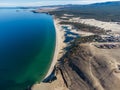 Sarayskiy beach. Shamanka Rock. Lake Baikal at Olkhon Island. the village of Khuzhir