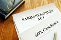 Sarbanes-Oxley Act and SOX compliance policy Royalty Free Stock Photo