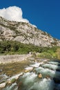 Sarca River - Fiume Sarca - Trentino Italy Royalty Free Stock Photo