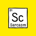Sarcasm element of humor symbol