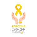 Sarcoma cancer and Bone awareness month. concept is observed every July month. Vector illustration.design for poster, banner