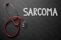 Sarcoma - Text on Chalkboard. 3D Illustration.