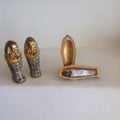 Miniature mummies sarcophagus Egypt souvenir Royalty Free Stock Photo