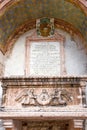 Sarcophagus of the Abbots - Sarcofago degli Abati - on the external faÃÂ§ade of the little church of Sant`Apollinare, Trento, Tren