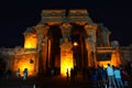 Kom Ombo temple at night in Egypt