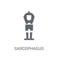 Sarcophagus icon. Trendy Sarcophagus logo concept on white background from Museum collection Royalty Free Stock Photo