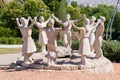 Sardana dancers statue