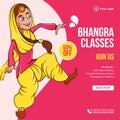 Banner design of bhangra classes