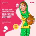 Banner design of self cooling water pot