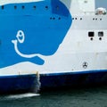 Detail of the ferry Moby Lines