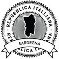 sardegna map label. Vector illustration decorative design Royalty Free Stock Photo